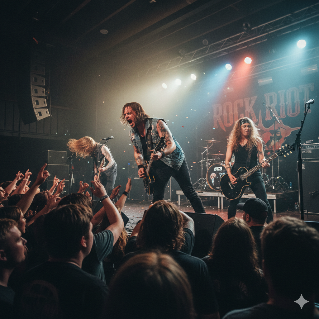 A Rock Band Playing Music